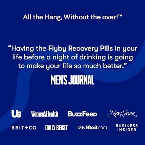 Flyby natural hangover relief vegan capsules showing serving size