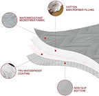 Moonsea pet mattress protector laid flat on a large bedroom bed surface.