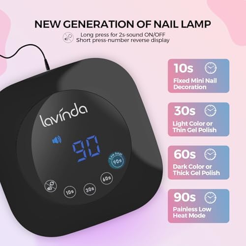 Lavinda 54W professional gel nail light with hand inserting for auto sensor activation