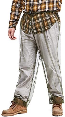 Unisex green mosquito repellent pants side view