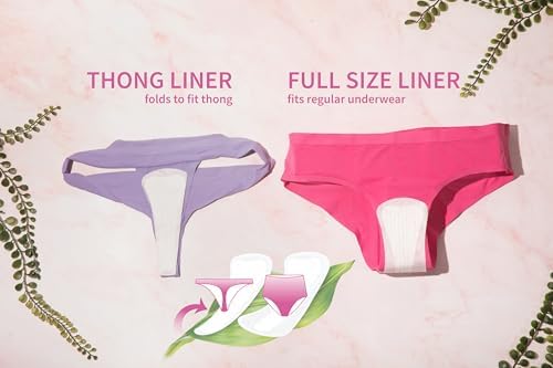 Side view of Organyc organic cotton panty liners packaging highlighting chemical free ingredients.