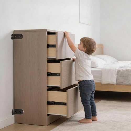 Pctzjecy dresser anchors to wall installation components including long screws and expansion tubes