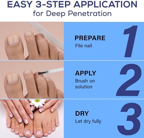Pharmbanner extra strength nail repair liquid showcasing the product texture and built-in cuticle application brush.