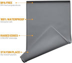 Hubulk waterproof pet placemat displaying raised edges