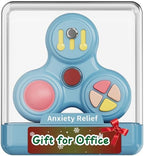 Evnojy stress relief blocks being held in an adult hand to show the exact scale and size