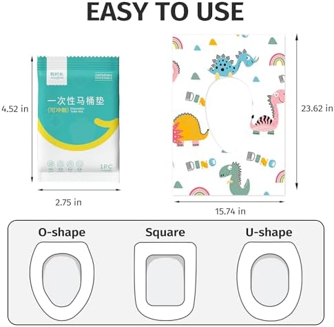 YOUNGTIME disposable potty training mats showing the under layers with four non slip adhesive positioning stickers.