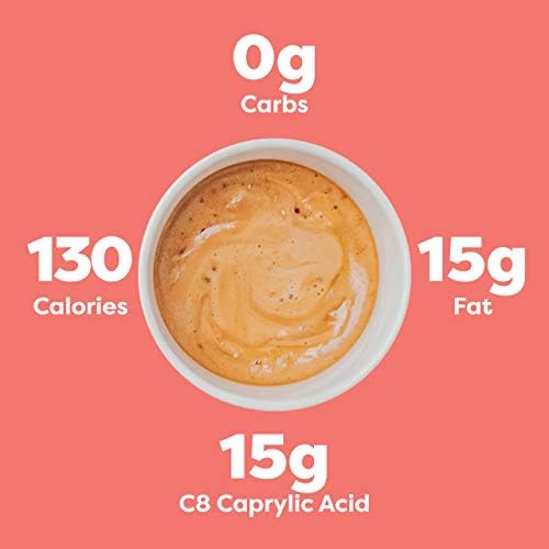 Pure caprylic acid C8 MCT oil nutritional information and keto supplement label text