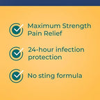 Back of Neosporin dual action antibiotic cream box detailing usage instructions and warnings