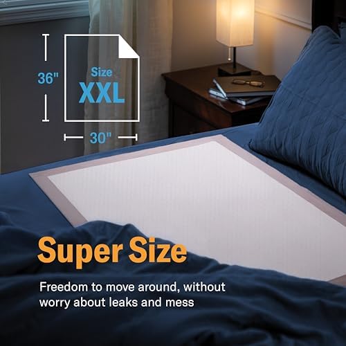 Close up of adhesive tape on Curera Chucks medical underpads