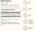 Solgar Vitamin D3 120 softgels supplement facts label nutrition panel