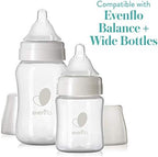 Side angle of the BPA free silicone replacement nipple for Evenflo wide neck baby bottles