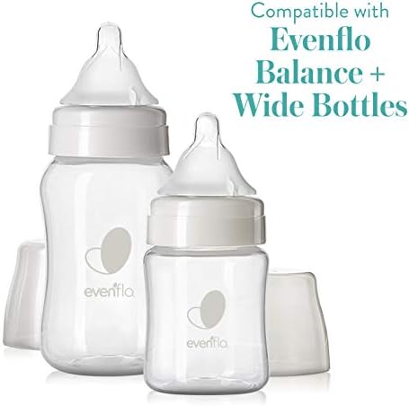 Side angle of the BPA free silicone replacement nipple for Evenflo wide neck baby bottles