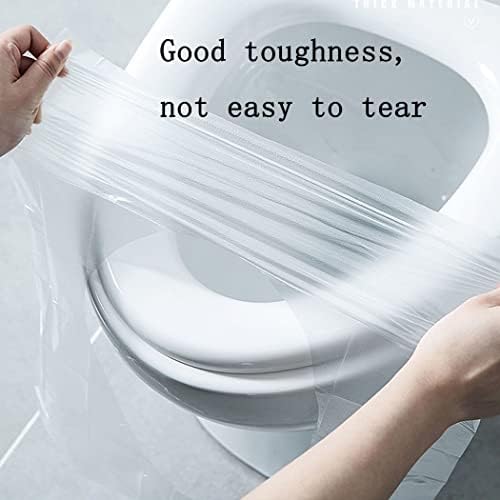 SZLYTYUN hygienic plastic toilet seat protector unfolded demonstration