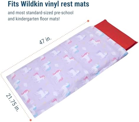 Wildkin unicorn nap mat cover folded for storage