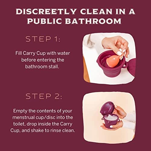Microwavable menstrual cup sanitizing container with water for sterilization