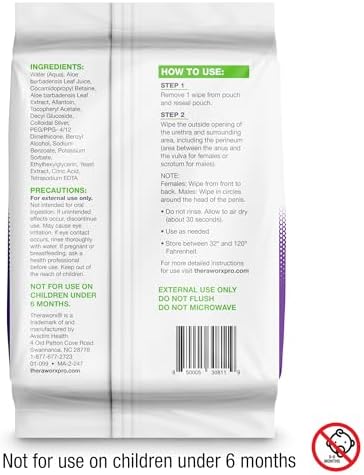 Theraworx Protect pH balanced fragrance free personal hygiene wipes for sensitive skin care.