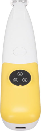 Zunate Pet Trimmer Rechargeable Cordless Foot Shaver for Cats and Dogs, Electric Hair Grooming Clipper with USB Cable and Brush, Low Noise and Vibration Yellow (Blue) - Image 11