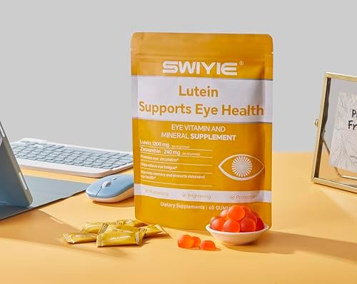 Swiyie eye health gummy bottle with ingredients