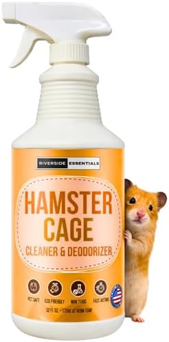 Riverside Essentials small animal habitat deodorizer spray for removing tough pet urine odors.