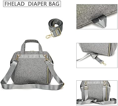 FHELAD 5-in-1 travel baby bag attached to stroller