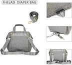 FHELAD 5-in-1 travel baby bag attached to stroller