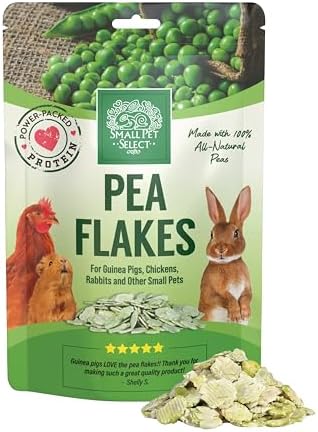 Crispy all natural green pea flakes treat close up view