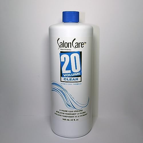Back of Salon Care developer bottle showing professional usage instructions