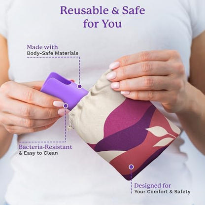 Eco-friendly reusable menstrual applicator tool for sustainable period management.