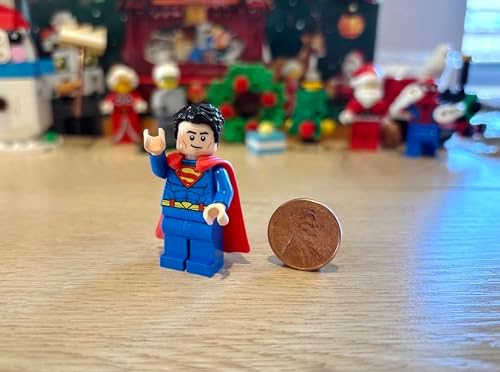 Side profile of LEGO Super Heroes Superman figure demonstrating the removable spongy cape