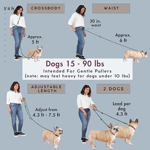 Sticks N Bones Co multifunctional leash in a crossbody setup