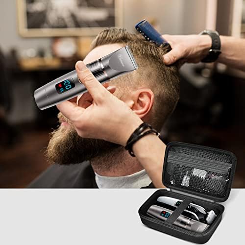 Comecase shockproof hair clipper case showing back view and compact streamline design
