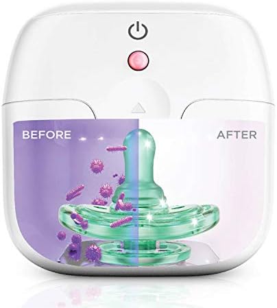 Munchkin UV sterilizer open showing interior UV LED lights