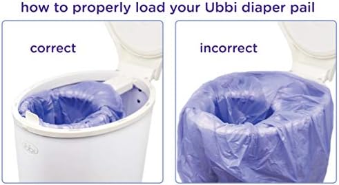 Close up of 13-gallon purple diaper pail liners