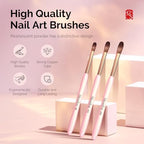 Close up of MelodySusie nail brush bristles for acrylic application