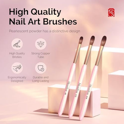 Close up of MelodySusie nail brush bristles for acrylic application
