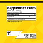 Primaforce L-Glutamine Powder back label showcasing ingredient and serving information