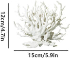 WEKVLPTH medium size white fish tank coral decoration close up showing texture