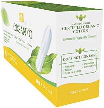 Organyc chemical free tampons without applicator for sensitive skin protection