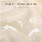 Close up of breathable muslin fabric nursing cover