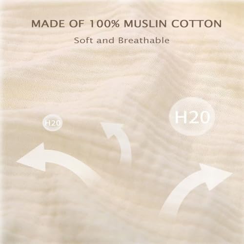 Close up of breathable muslin fabric nursing cover