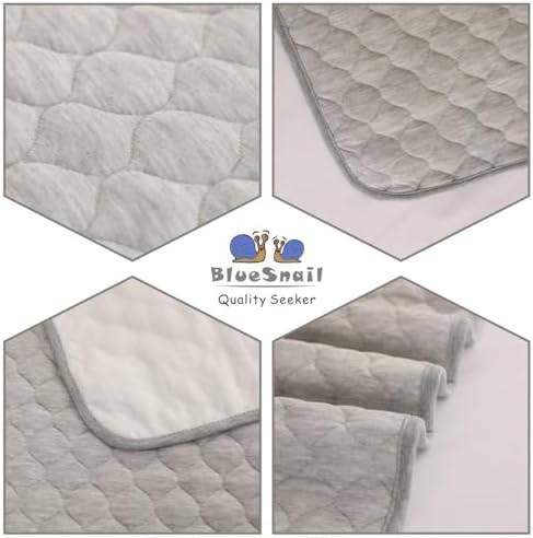 BlueSnail Washable Underpads,Waterproof,Soft, Portable and Reusable Incontinence Pads for Toddler,Adults,Elderly and Pets (34"x36" Pack of 2)(Dark Gray) - Image 3