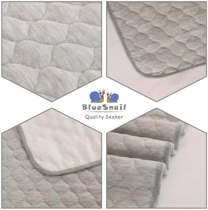 BlueSnail Washable Underpads,Waterproof,Soft, Portable and Reusable Incontinence Pads for Toddler,Adults,Elderly and Pets (34"x36" Pack of 2)(Dark Gray) - Image 3