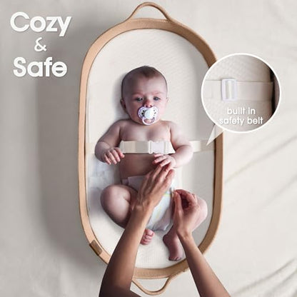 Portable diaper caddy organizer with three removable dividers