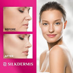 Side profile showing skin smoothing effect of silicone pads