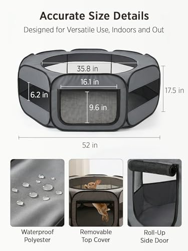 UWE waterproof rabbit playpen mesh top view