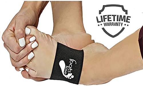 Foots Love arch support sleeve being worn with athletic socks