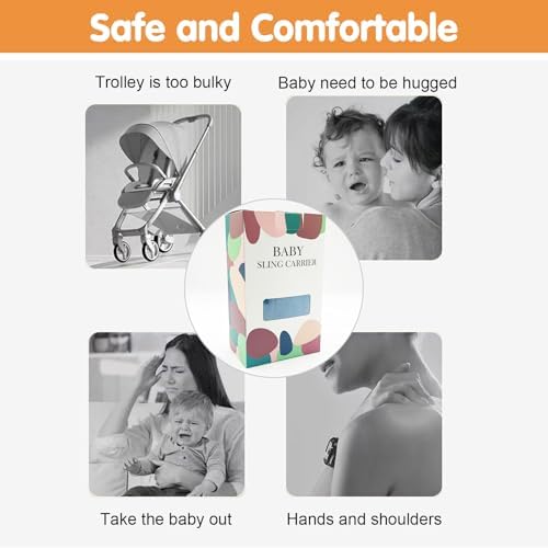 Compact Jamyum baby sling carrier folded down completely to demonstrate its travel-friendly size.