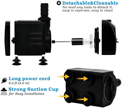 Pulaco 160GPH fountain pump power cord and plug