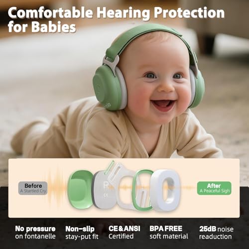 Seozio earmuffs showing adjustable headband for toddlers