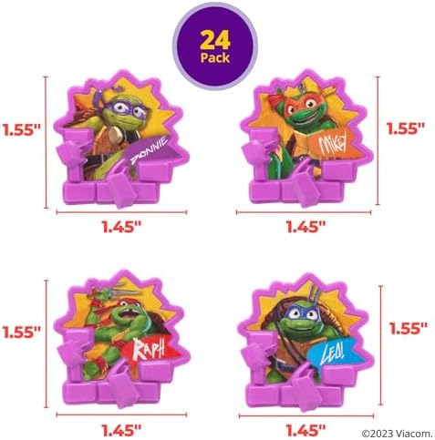 Full collection of 24 Teenage Mutant Ninja Turtles character rings